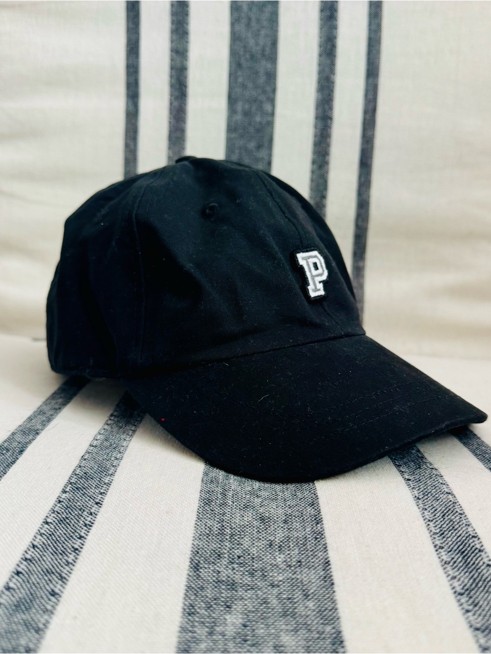 PINK by Victoria’s Secret Black Baseball Cap with 'P' Patch